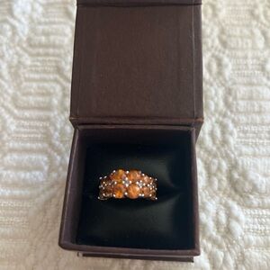 Vintage Orange sterling silver ring